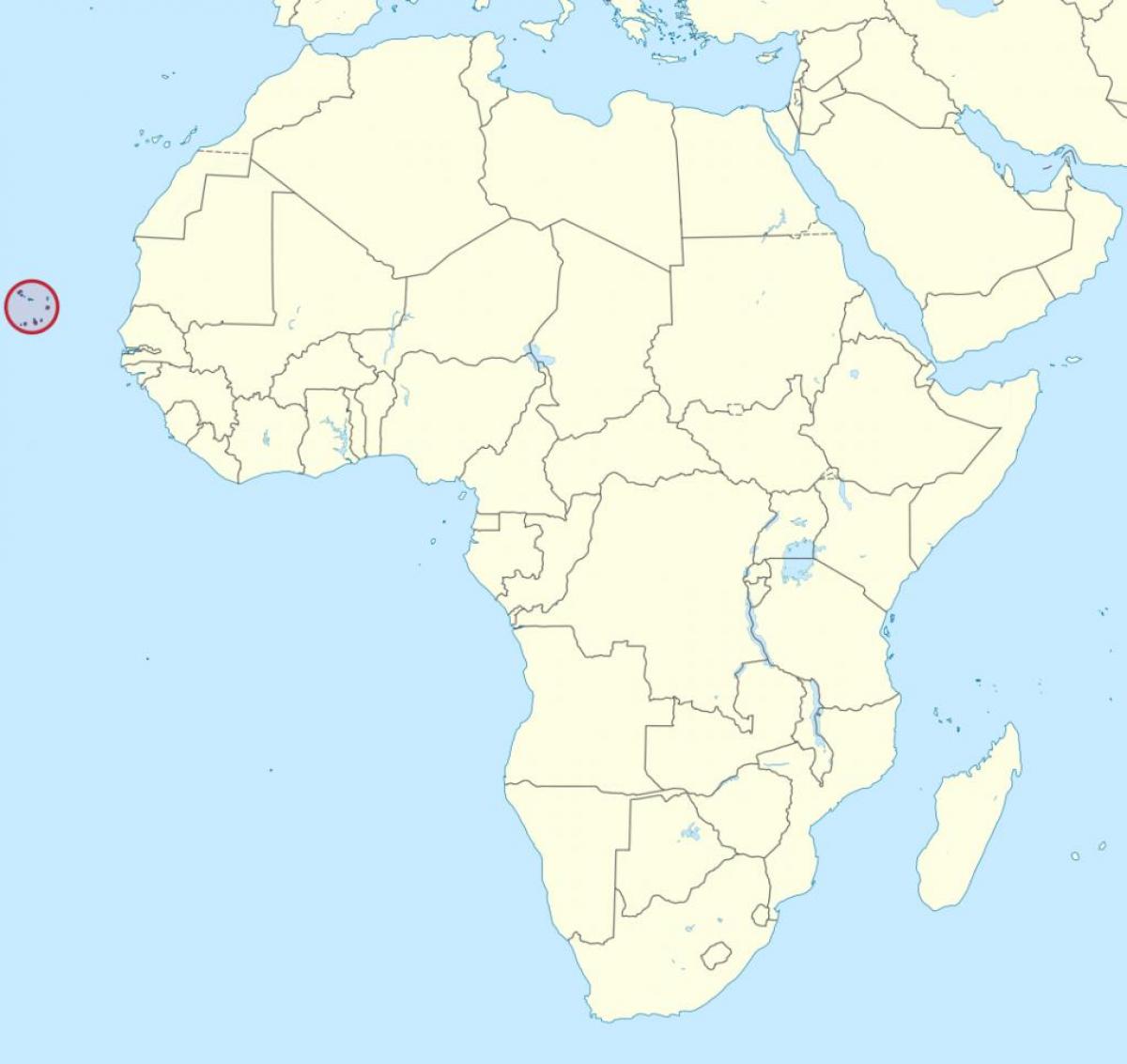 Капе Верде на мапи Африке