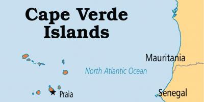 Карта Капе Верде острва Африка 